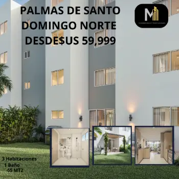 Apartamento en las palmas de santo domingo norte