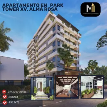 Apartamento en park tower xv alma rosa