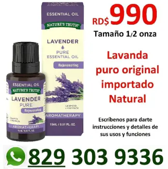 Aceite esencial puro original natural de lavanda