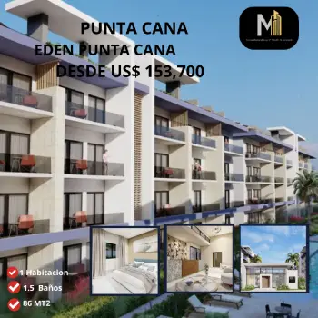 Apartamento en edén punta cana