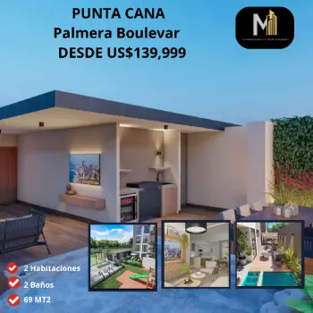 Apartamento en palmera boulevar punta cana