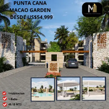 Apartamento en macao garden punta cana