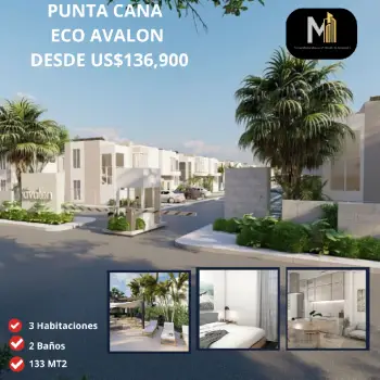 Apartamento en eco avalon punta cana