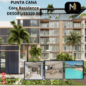 Apartamento en core residences punta cana