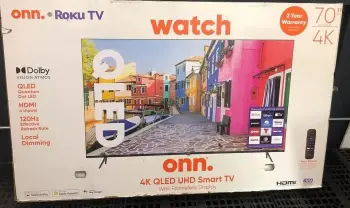 Televisor smart tv qled uhd onn roku tv 120hz 4 hdmi control