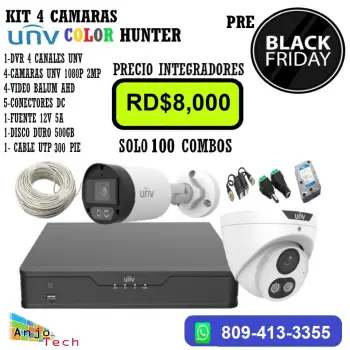 Oferta kit 4 cámara de seguridad 1080p full color