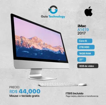 Computadora imac 2tb de disco 16gb ram 8gb grafico 27 pulgad