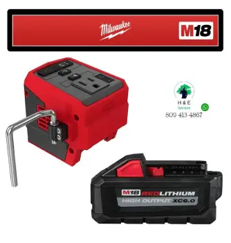 inversor compacto m18 de 175 vatios con batería de alta sal