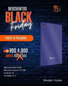 Tablet vortex t10 - oferta black friday en santo domingo dn