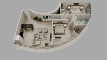 Cana rock space proyecto en venta de 1 bed  en bavaro punta