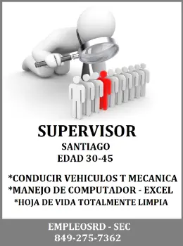 Santiago empleo supervisor