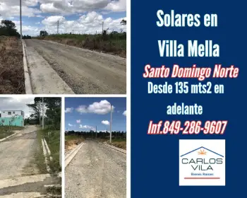 Solares en venta en villa mella santo domingo norte