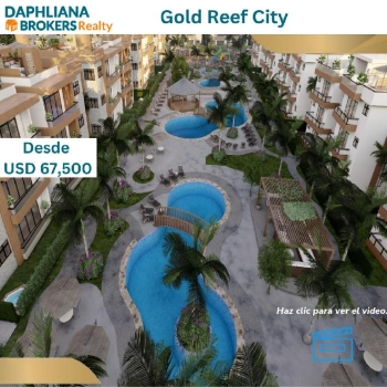 En venta condo gold reef city en bavaro punta cana