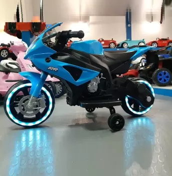 Moto lineal eléctrica recargable para niños con luces y son