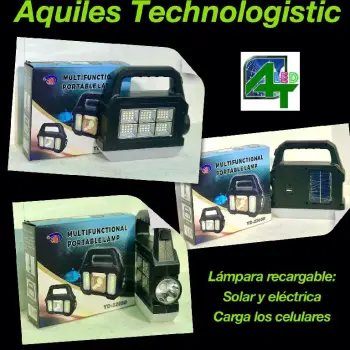 Lampara led recargable electrica y solar