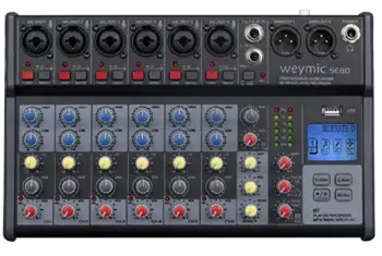 Consola mixer de 8 canales con bluetooth y phanton en oferta