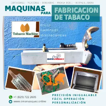 Maquinas para fabricación de tabaco y puros