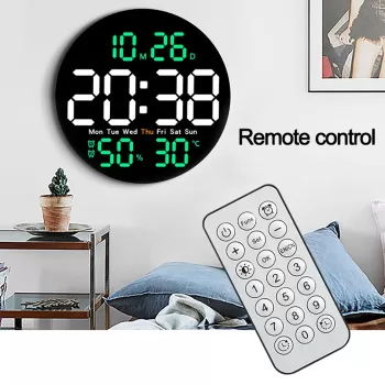 Reloj de pared control remoto de gran tamaÑo con  termometr