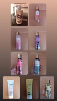 Set de crema y colonia originales victoria secret pink y bath and body