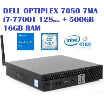 Cpu micro dell i7 7ma 16gb ddr4 128gb ssd  500gb hdmi y display port 1