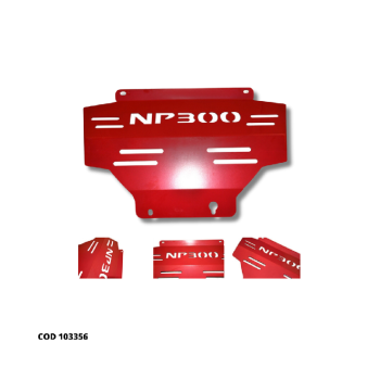 Skid plate nissan frontier 16-20 np300 rojo