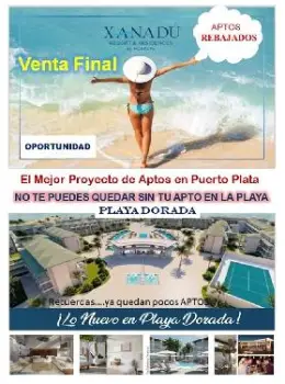 Venta aptos en playa dorada en proyecto xanadu casi listos solo  10 un