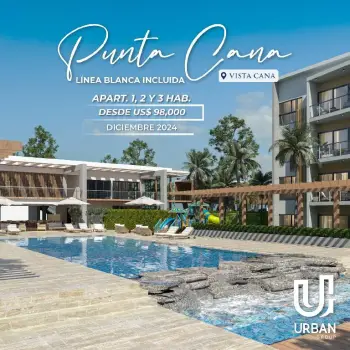 Apartamentos con linea blanca en vistacana punta cana