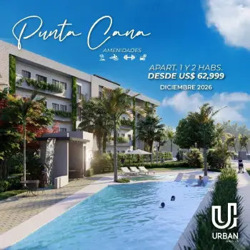 Apartamentos con club de playa en punta cana