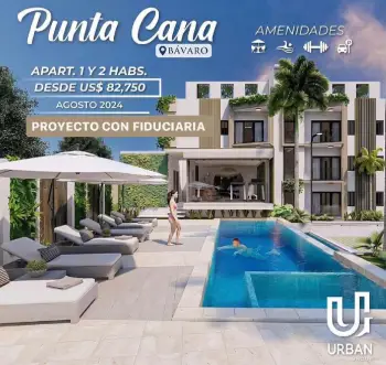 Apartamentos con jacuzzi y fiduciaria en punta cana