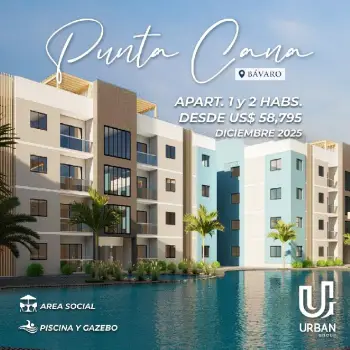 Apartamentos de 1 y 2 habitaciones desde us58795 en punta cana