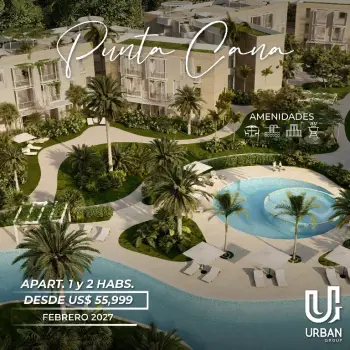 Apartamentos de 1 y 2 habitaciones con club de playa en punta cana