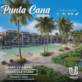 Apartamentos de 1  2 habitaciones con fiduciaria en punta cana