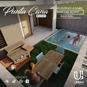 Villas de 3 habitaciones proximo a downtown punta cana