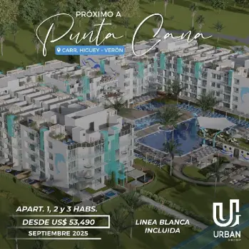 Apartamentos con mas de 100 amenidades proximo a punta cana