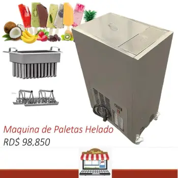 Maquina de paletas helado de fruta heladeria heladera acero inoxidable