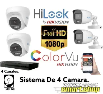 Cámaras de 4 full color hd visión nocturna a color audio integrado con