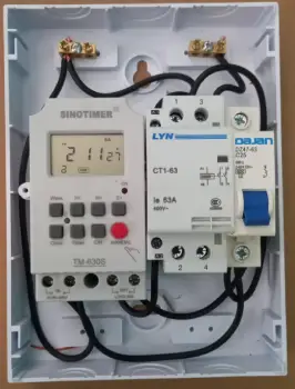 Timer programable para encendido y apagado de bomba de agua con contac