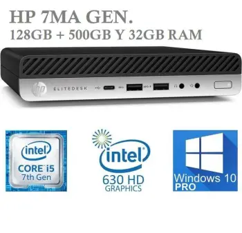 Micro cpu hp elite 800 g3 i5-7500t 3.3ghz x 4 32gb ddr4 128gb  500gb 1