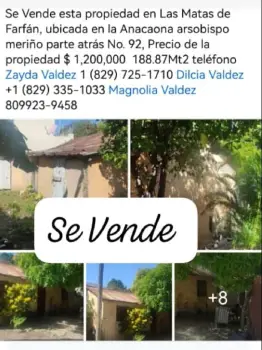 Se vende esta propiedad en las matas de farfán