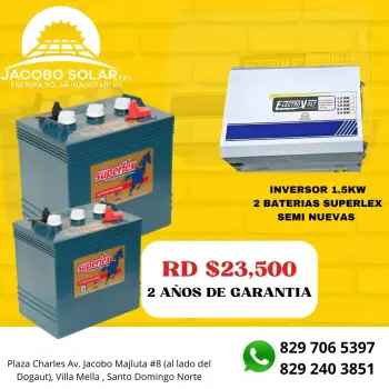 Combo de inversor 1.5kw/ 2 bateria superlex