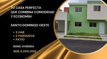 Venta de casas en santo domingo oeste diseño funcional y comodidad