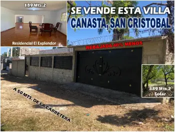 Vendo villa 36 menos en canasta san cristobal res. el explendor oportu