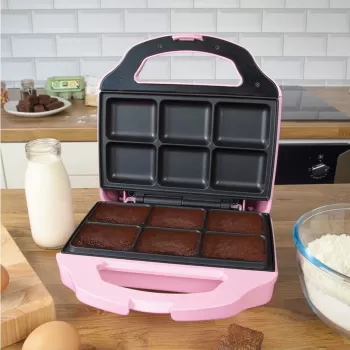 Brownie maker recubrimiento antiadherente hace 6 brownies en minutos p