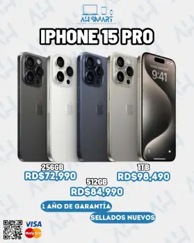 Iphone 15 pro 256gb sellados nuevos factory 1 año de garantia