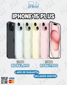 Iphone 15 plus 128gb 256gb sellados nuevos factory 1 año de garantia