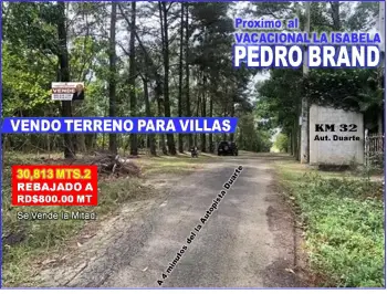 Vendo 30813 terreno para villas rebajado 43 menos en  pedro brand prox