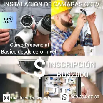 Curso intalación camaras cctv nivel 1 en santo domingo dn