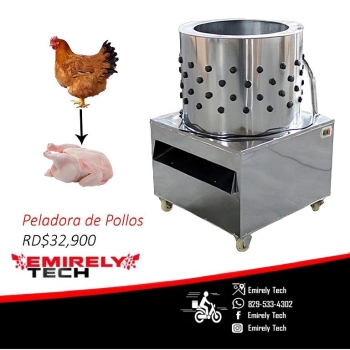 Maquina industrial peladora de ave pollo pato ganso y conejo pelador d