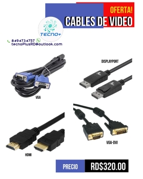 Cables de video varios tipos