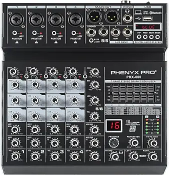 Mezclador de audio phenyx prx-600